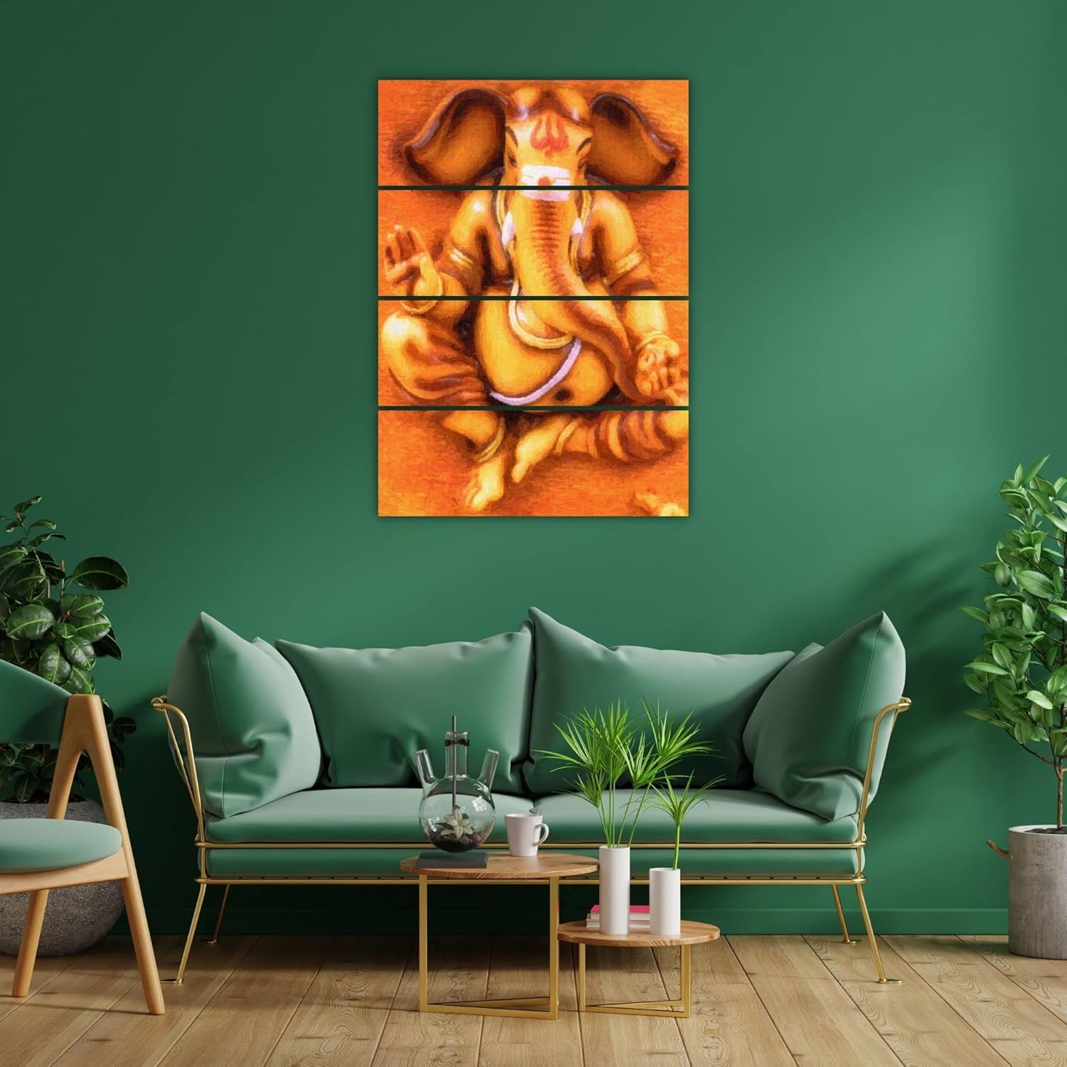 inep-b0bbplmmmc-side-angle-view-of-the-ganesha-glam-x4-4-frame-wall-art-displaying-depth-and-texture-of-the-wooden-frames.jpg